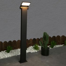 Inowel Outdoor Pathway Lights LED Bollard Light Landscape Path Light Modern Waterproof Driveway Lights 11706 (Color: BLACK, size: 23.62in)