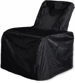 Outdoor Protective Cover;  Outdoor Patio Furniture Chair Protective Storage Cover;  Durable and Water Protected Outdoor Armchair Cover (Color: BLACK)