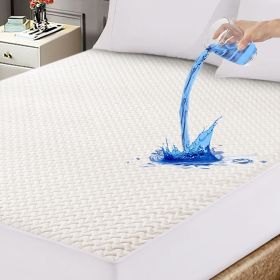 The bamboo fiber waterproof bed cover offers 360-degree all-round wrapping, anti-slip fit and comprehensive protection (size: F)